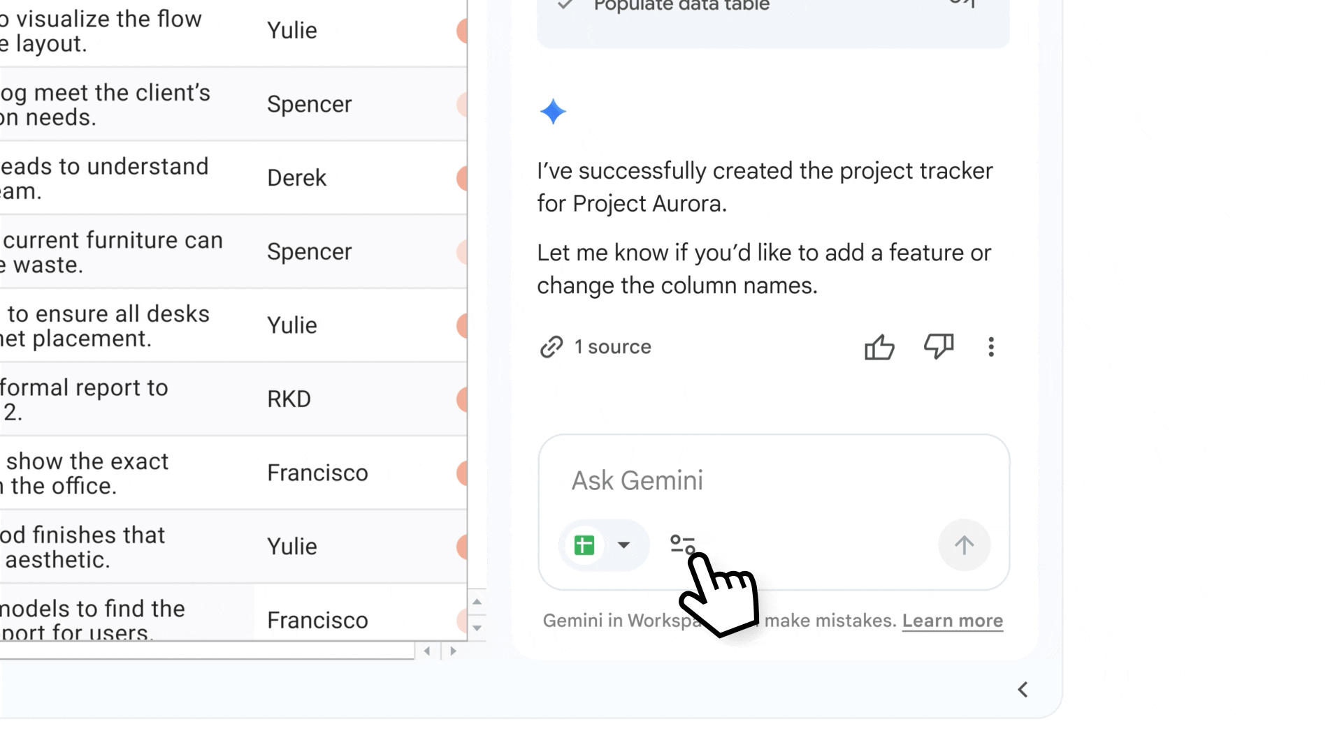 Google Sheets canvas 交互小应用官方场景